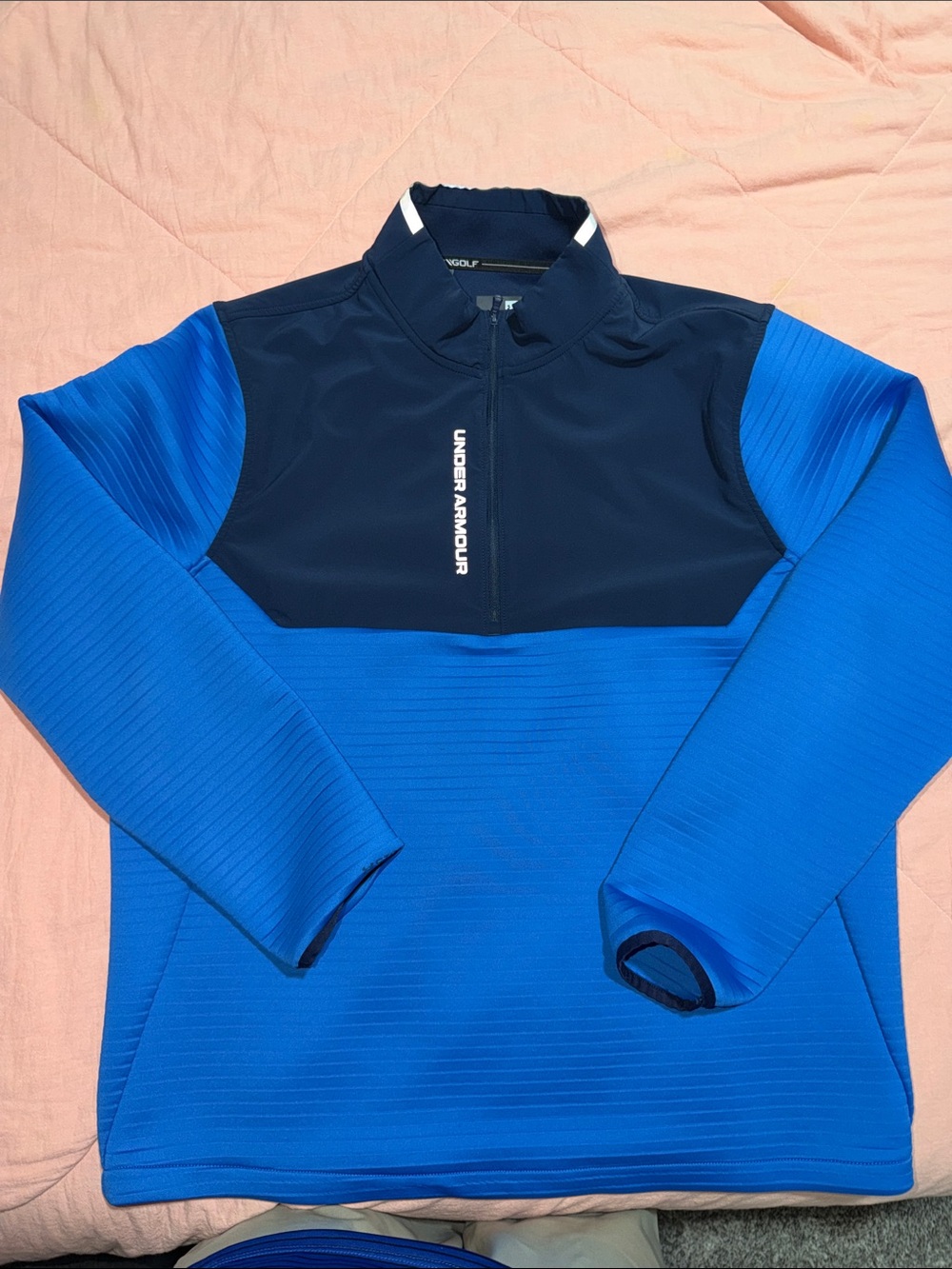 Under Armour Men’s Royal Blue and Navy Quarter-Zip Rash Guard